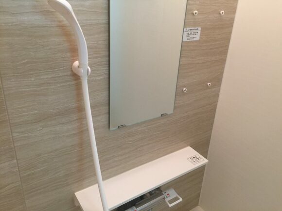 なにも置かなくなった実際の浴室の写真