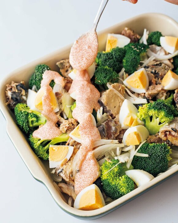 ブロッコリーやゆで卵など