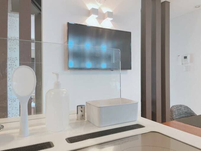 テレビが見えるキッチン