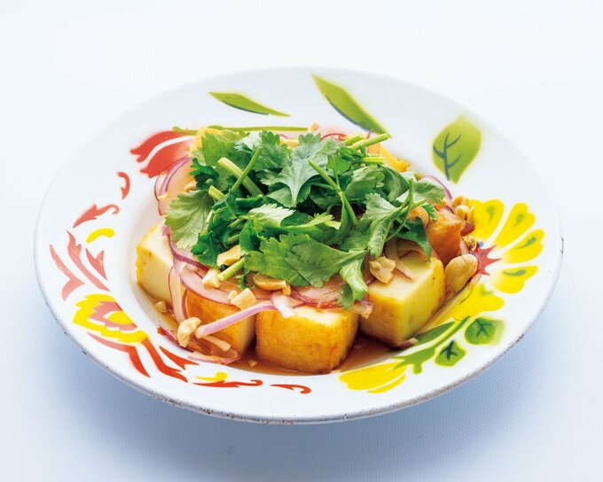 厚揚げと香菜のエスニックサラダ