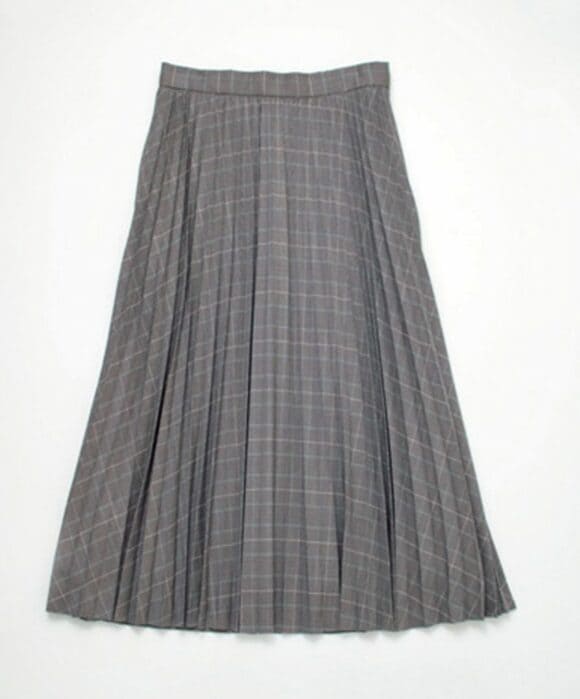 チェックのロングスカート