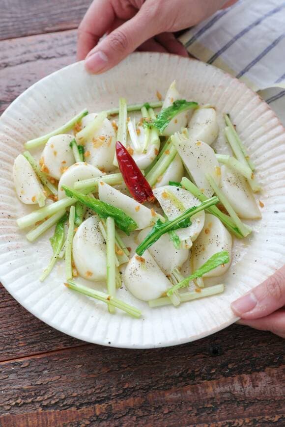 カブのペペロン炒め完成