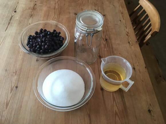 「ブルーベリーサワーシロップ」のつくり方