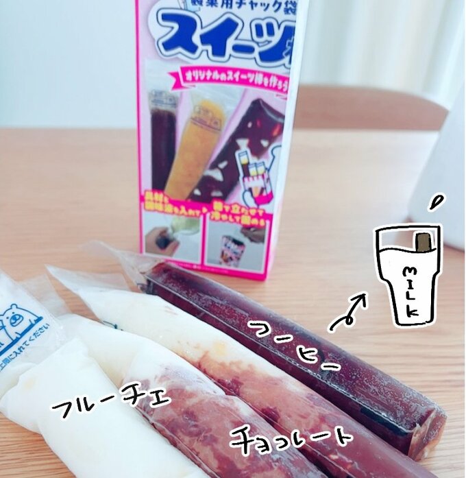 チョコを入れたスイーツ袋