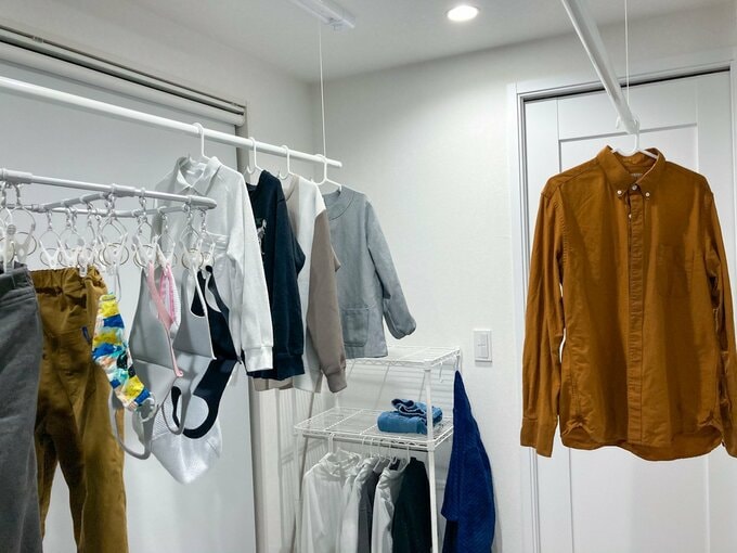 夜干す場合も快適な環境