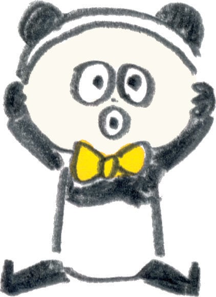 シートマスクをするパンダ