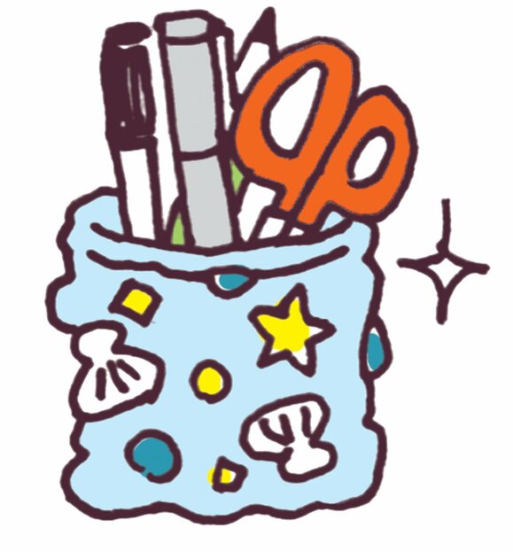 イラストペン立て