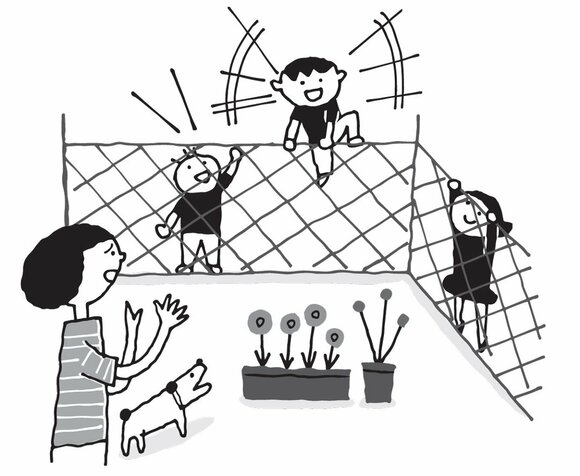 子どもがうちのフェンスで遊んでいて危険