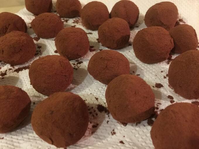 ココアパウダーをまぶし完成