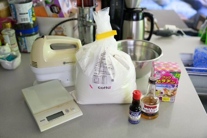 ストックしているお菓子の材料