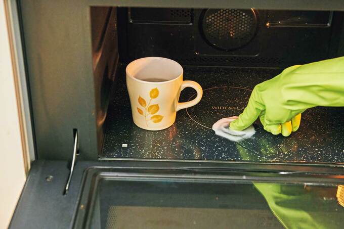 レンジ庫内の掃除