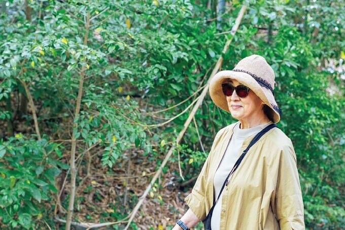 散歩をする真藤さん