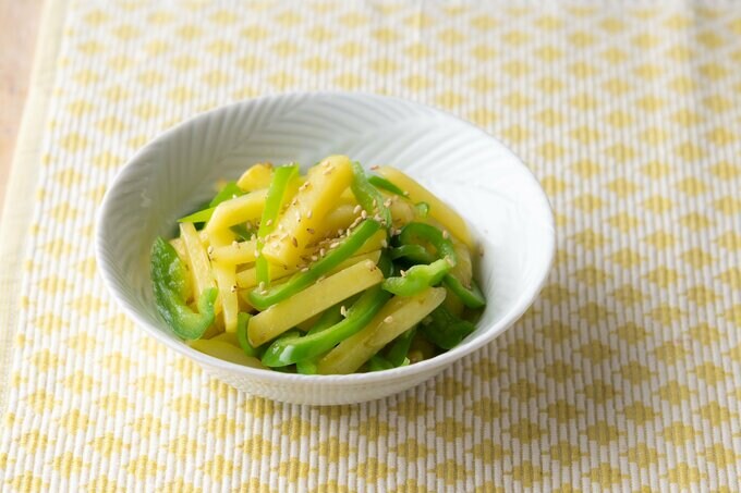 じゃがいもとピーマンの塩きんぴら