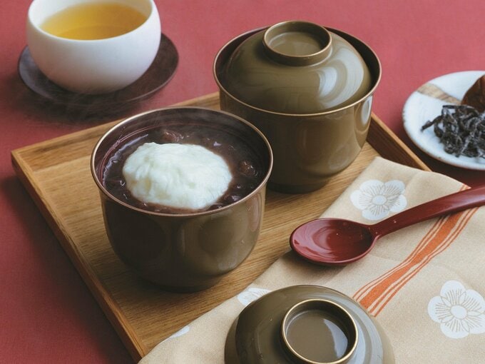 ヨーグルトもちのぜんざい