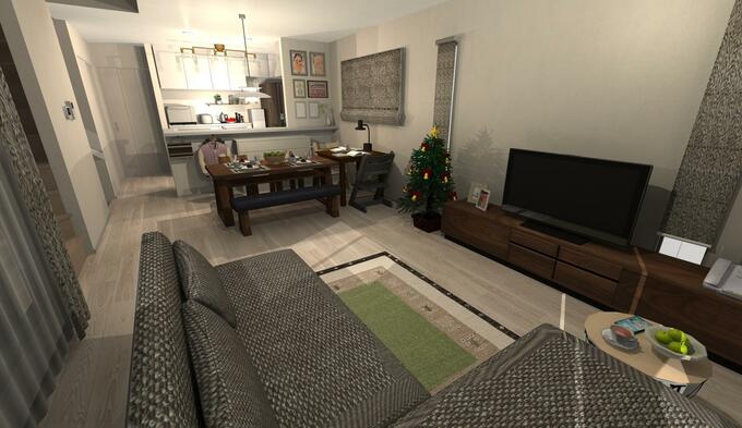 こたつを置いても狭くならない置き方