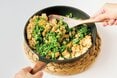 厚揚げでボリューム満点！「半熟卵と鶏そぼろの甘辛混ぜご飯」レシピ。包丁いらずでラクすぎ