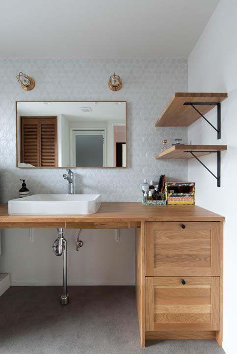 ウッドワンの洗面室