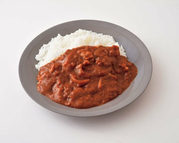 銀座カリー中辛を盛りつけた様子