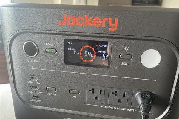 ジャクリポータブル電源画面