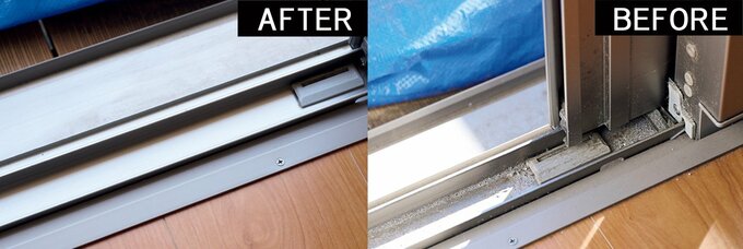 窓のサッシのビフォーアフター