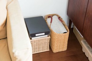 子どもの教材や文房具は目立たない場所に