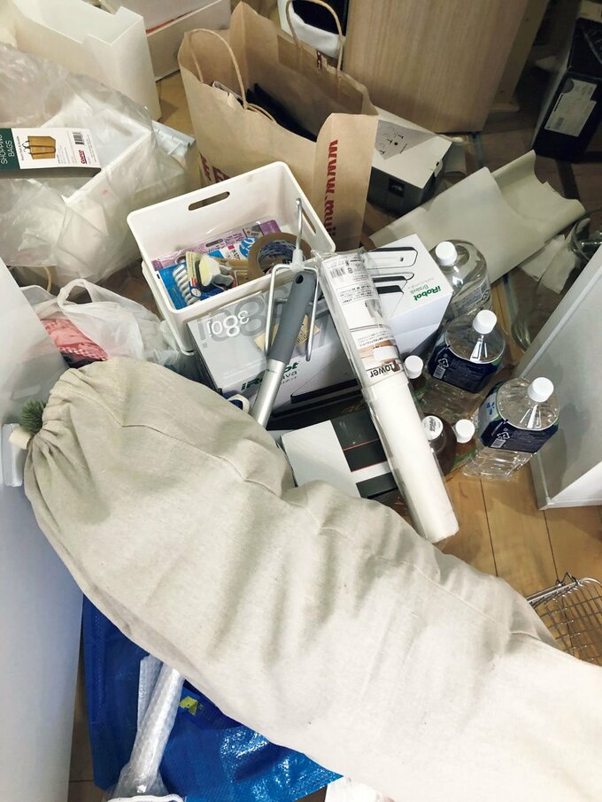 たくさんの荷物