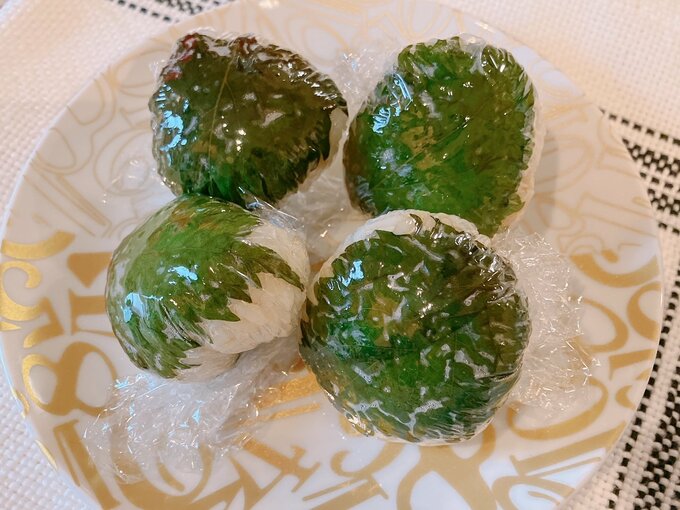 青ジソで簡単おいしいミニおにぎり