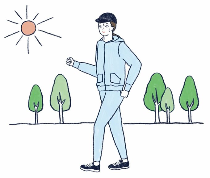 ウォーキングをする人