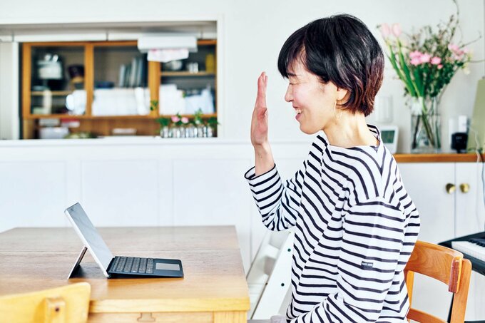 英語のレッスンをしている人