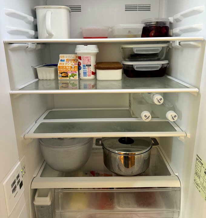 整理された冷蔵庫