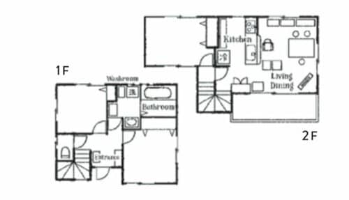 Kさんの現在の住まいは、2階建て＋ロフトで78㎡