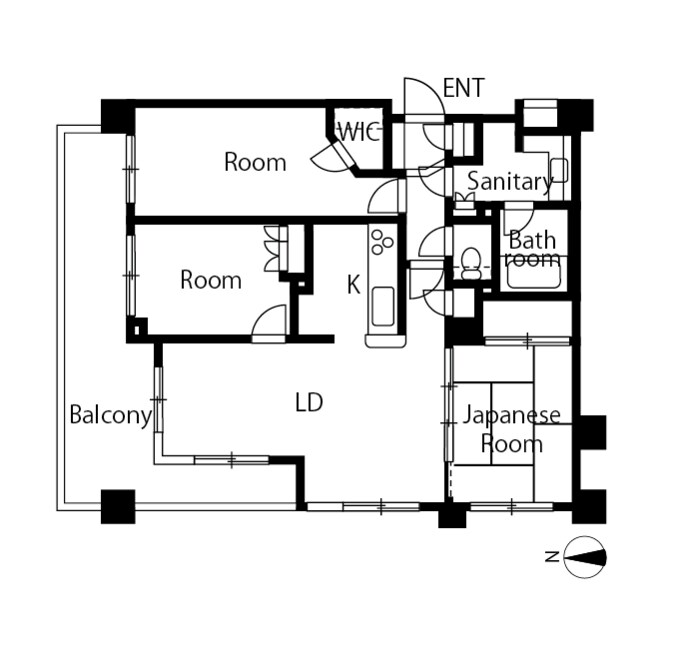 リノベーション前の間取り図