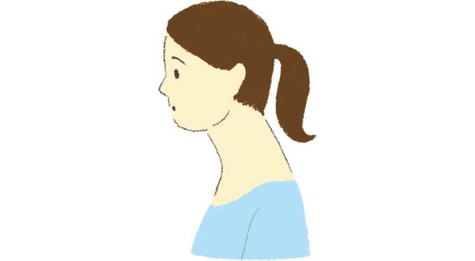 女性の上半身のイラスト