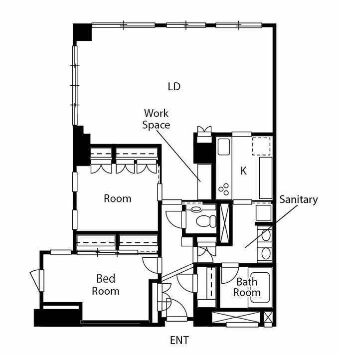 リノベーション後の間取り図