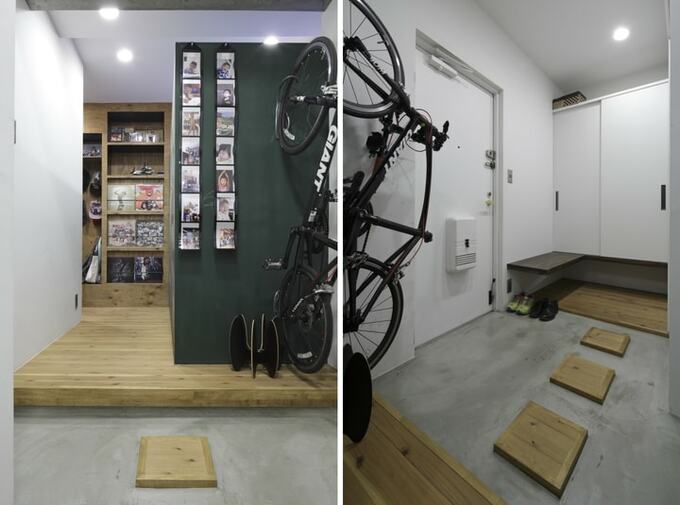 広く取った土間玄関