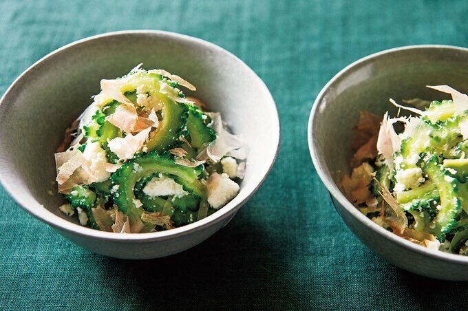 ゴーヤとチーズのおかかあえ