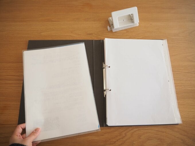 お便りを入れるクリアファイル