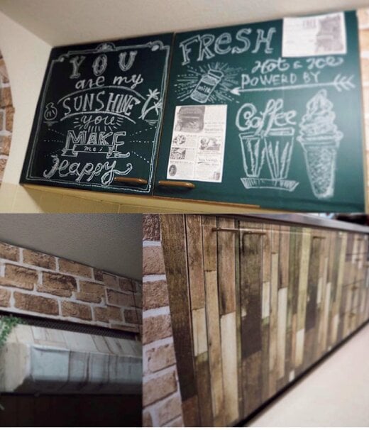 リメイクシートを貼った壁