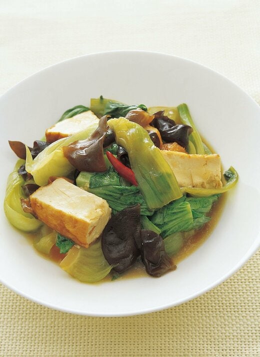 チンゲンサイと厚揚げの炒め煮