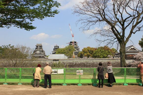 修復工事のため多くの場所が立ち入り禁止に