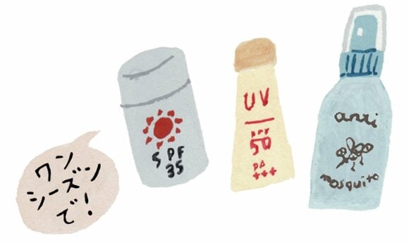 虫よけスプレー・ 日やけ止めクリーム