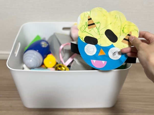 オモチャは大きいボックスにざっくり入れるボックスにざっくり入れるだけ
