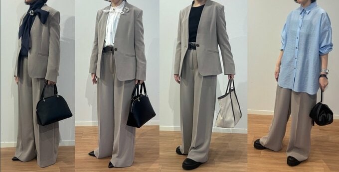 4体の着まわしコーディネイト