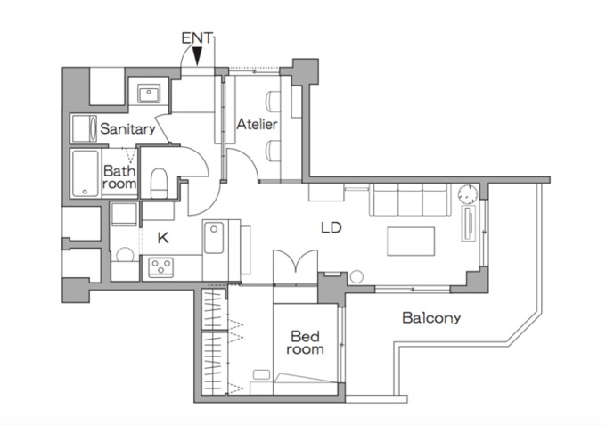 リノベーション後の間取り図