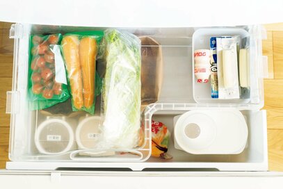 食費月4万円の冷蔵庫。ダイソー・セリアのグッズ活用で食材ロスなし