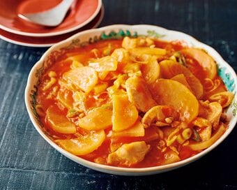 大根と鶏胸のケチャップ甘酢煮。早くてうまい中華おかずレシピ