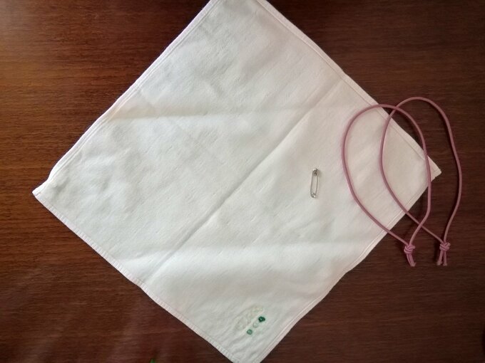 タオルハンカチでつくるマスク