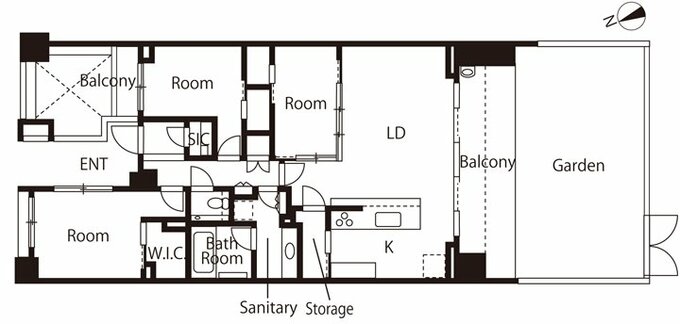 リノベーション前の間取り図
