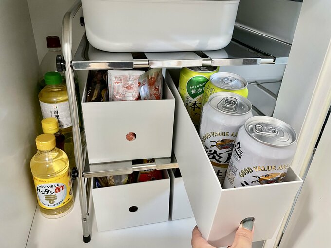 500ml缶が5本収納できます