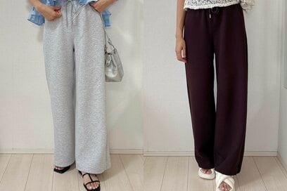 アラフォーがGUで「思わず2色買い」したスウェットを着まわし。シルエットが最高